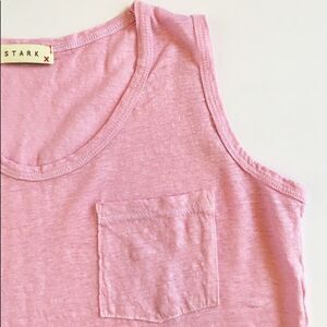 *Charcoal Grey STARK X Linen Pocket Tank  Medium